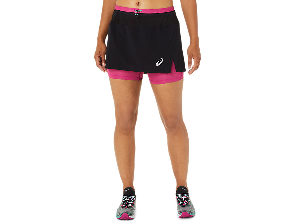 Asics Fujitrail Skort Sukne Damske Čierne Fuchsie Červené | 4927-VBCXA