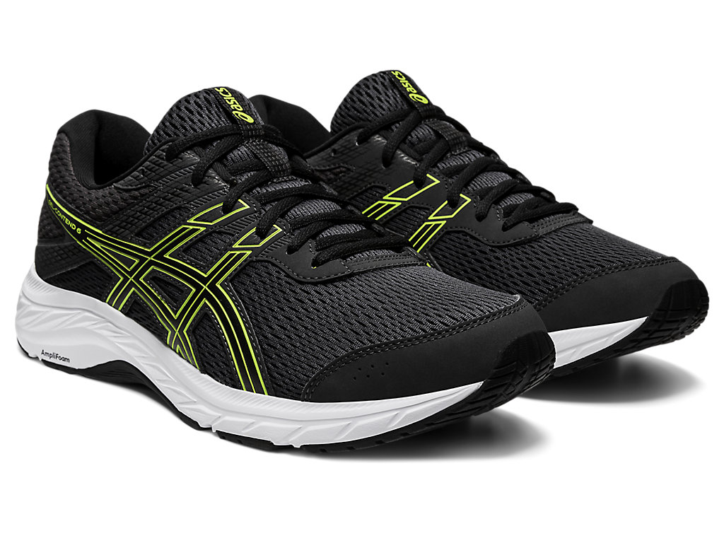 Asics Gel-Contend 6 Vychadzkove Topanky Panske Tmavo Siva Svetlo Zelene | 0189-ETPGI