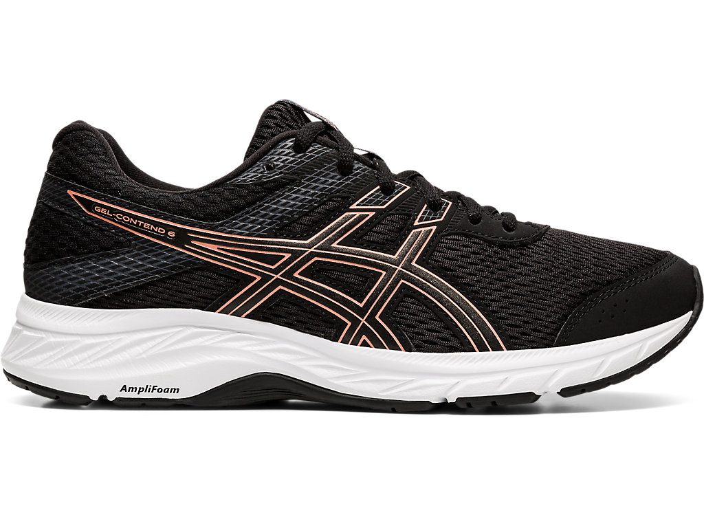 Asics Gel-Contend 6 Vychadzkove Topanky Damske Čierne Ruzove Zlate | 8672-ERIFO