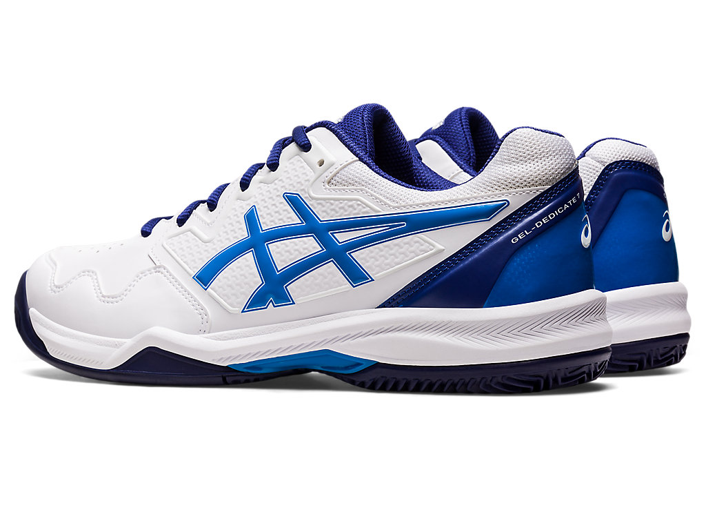 Asics Gel-Dedicate 7 Clay Tenisove Tenisky Panske Biele Modre | 4581-UEGQP