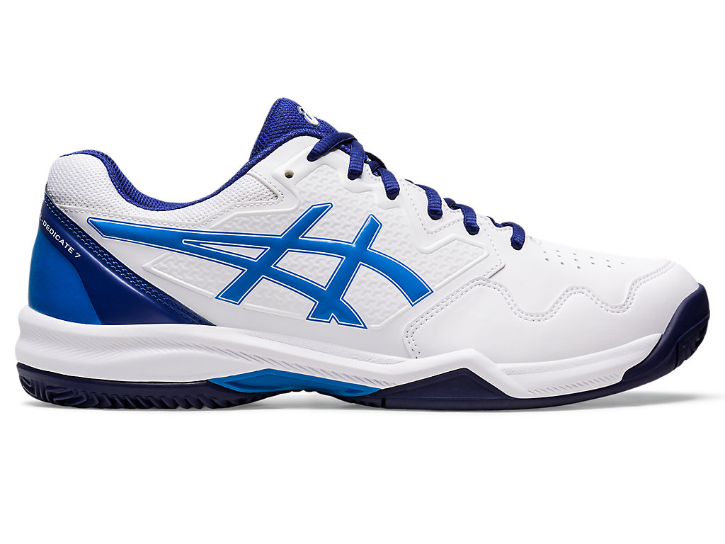 Asics Gel-Dedicate 7 Clay Tenisove Tenisky Panske Biele Modre | 4581-UEGQP