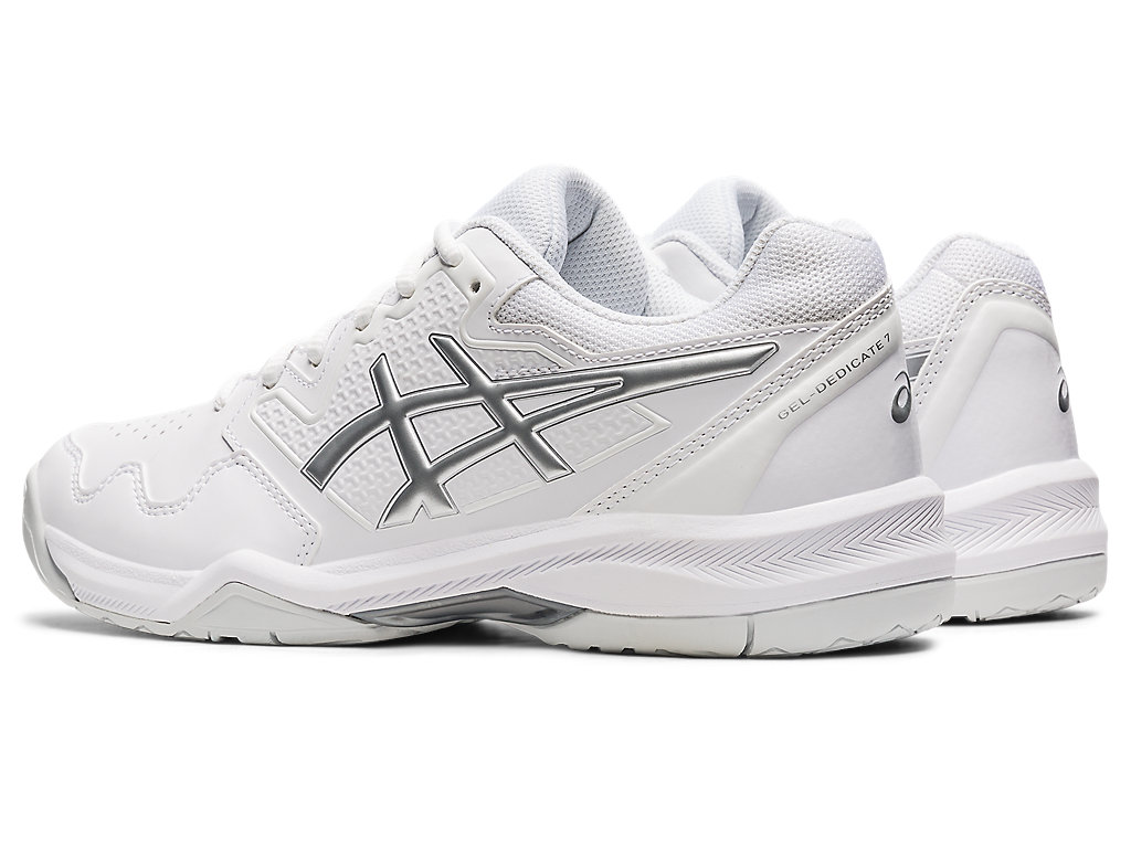 Asics Gel-Dedicate 7 Tenisove Tenisky Damske Biele Strieborne | 7540-JUQLH