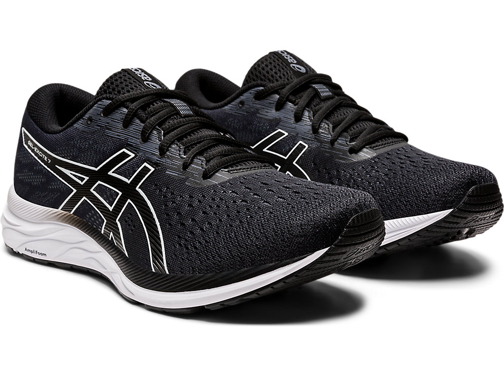 Asics Gel-Excite 7 (4E) Vychadzkove Topanky Panske Čierne Biele | 5364-RNIXG