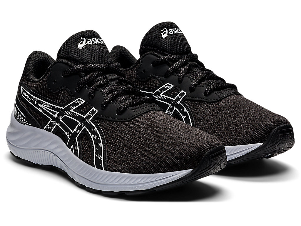 Asics Gel-Excite 9 Grade School Running Shoes Detske Čierne Biele | 6978-TXUQY