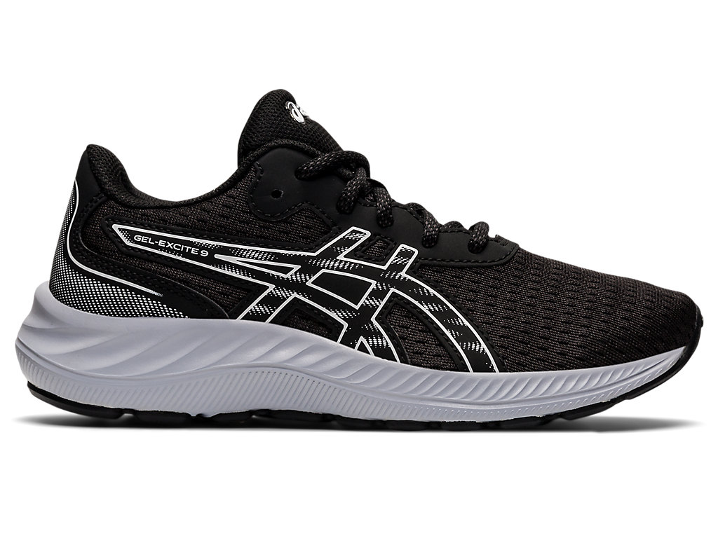 Asics Gel-Excite 9 Grade School Running Shoes Detske Čierne Biele | 6978-TXUQY