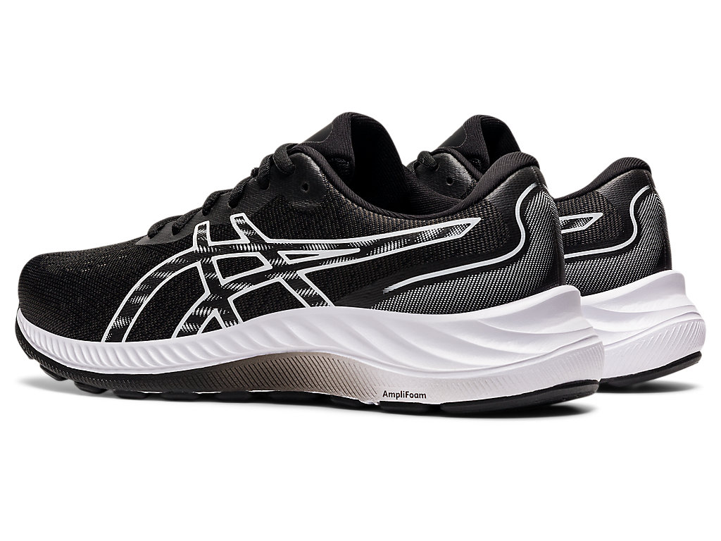 Asics Gel-Excite 9 Siroke Topanky Vychadzkove Topanky Damske Čierne Biele | 8352-PIBHK