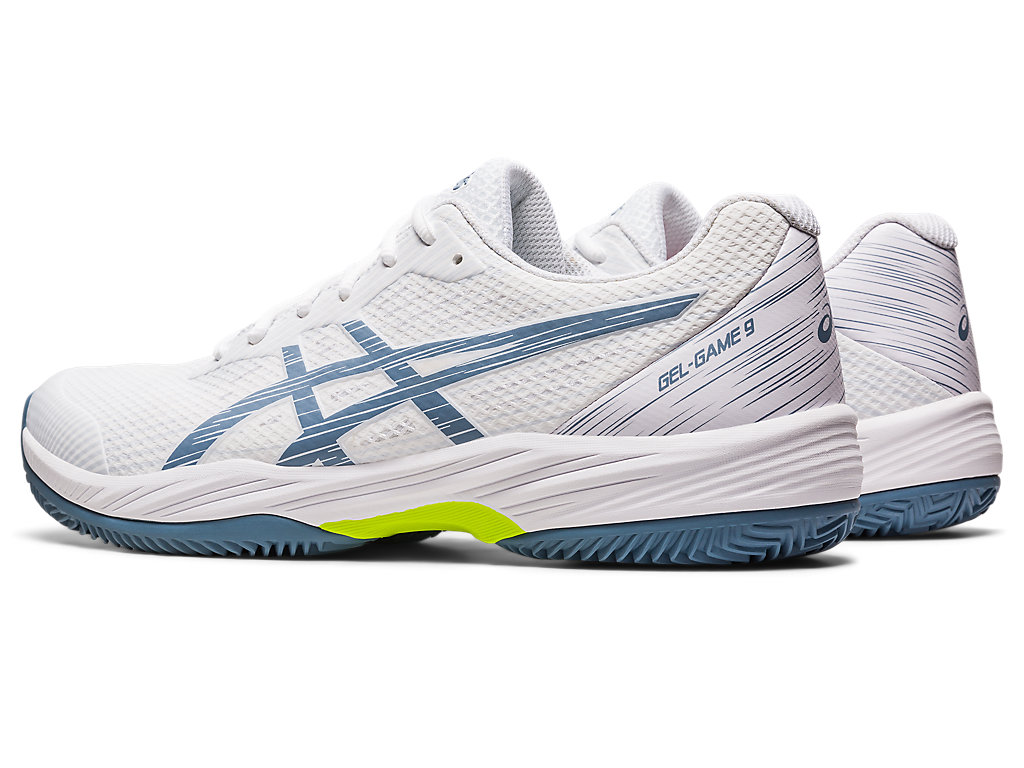 Asics Gel-Game 9 Clay/Oc Tenisove Tenisky Panske Biele Siva Modre | 4375-TMZRE