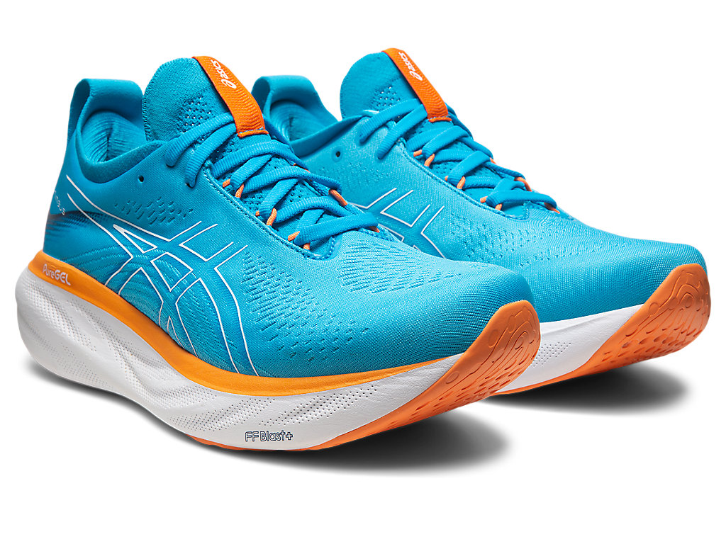 Asics Gel-Nimbus 25 Siroke Topanky Running Shoes Panske Modre Oranžové | 1469-AWCQS