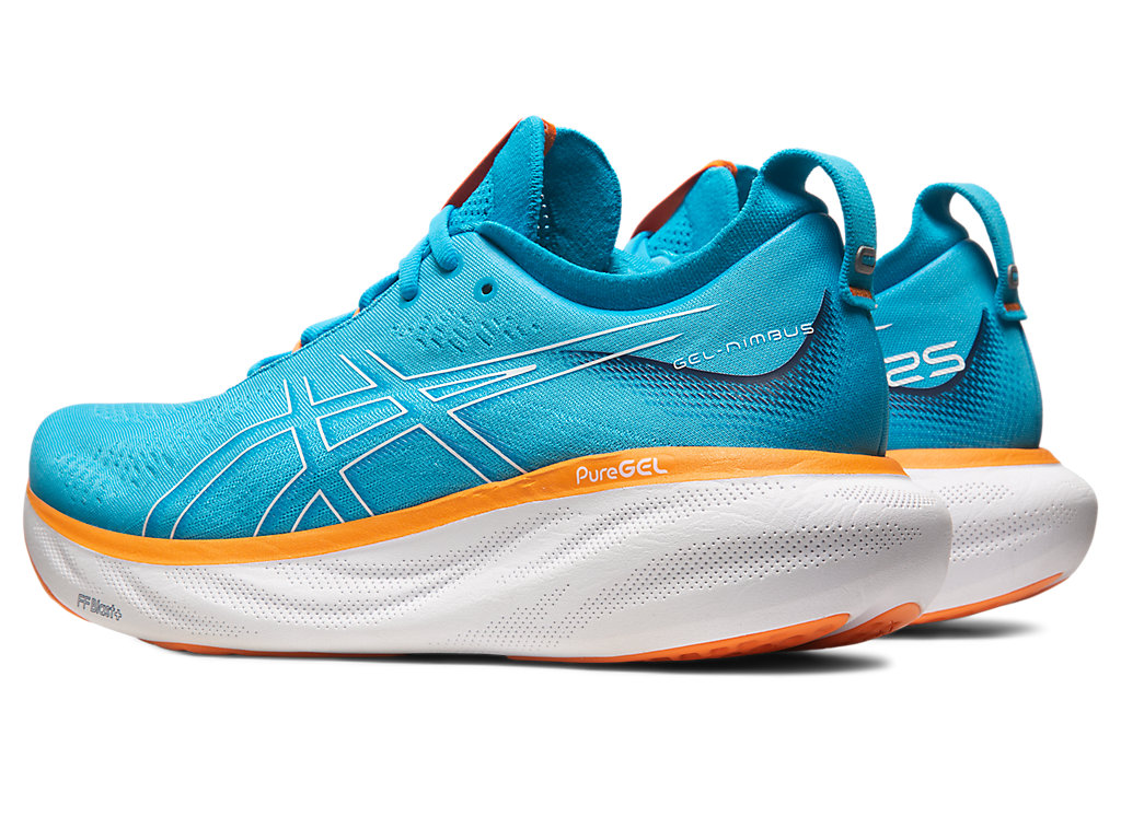 Asics Gel-Nimbus 25 Siroke Topanky Running Shoes Panske Modre Oranžové | 1469-AWCQS