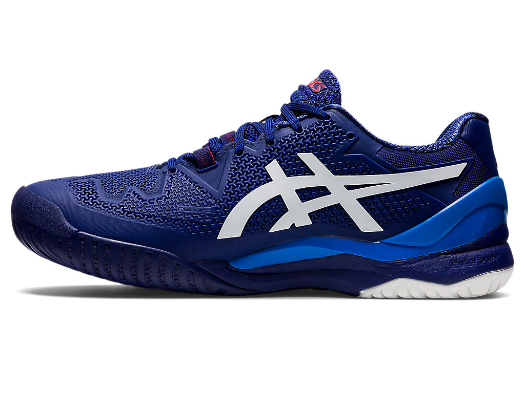 Asics Gel-Resolution 8 (2E) Tenisove Tenisky Panske Modre Biele | 9653-SUZBJ