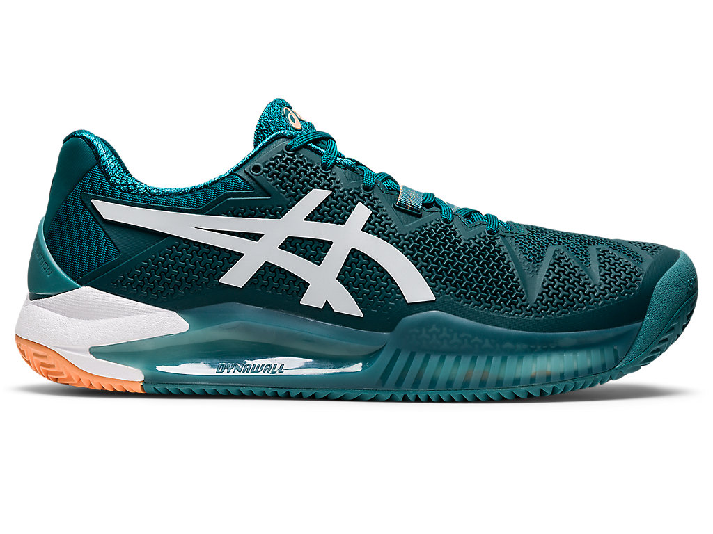 Asics Gel-Resolution 8 Clay Tenisove Tenisky Panske Tmavo Zelene Biele | 2976-UFPHZ