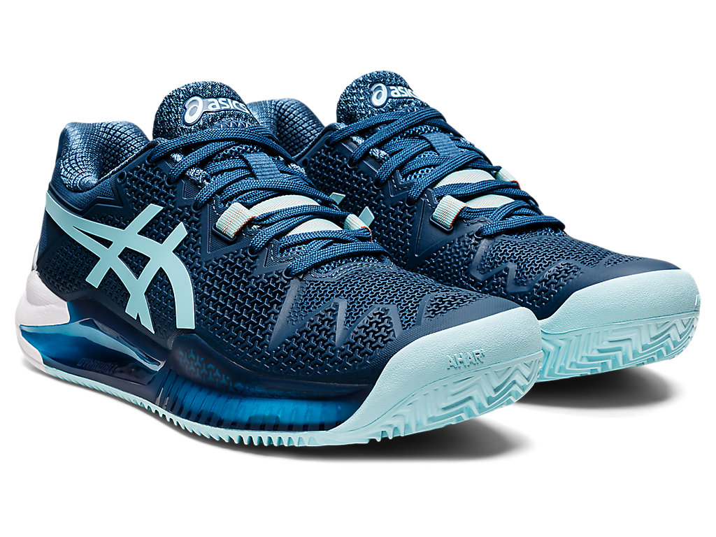 Asics Gel-Resolution 8 Clay Tenisove Tenisky Damske Svetlo Indigo Modre | 4780-NECJB