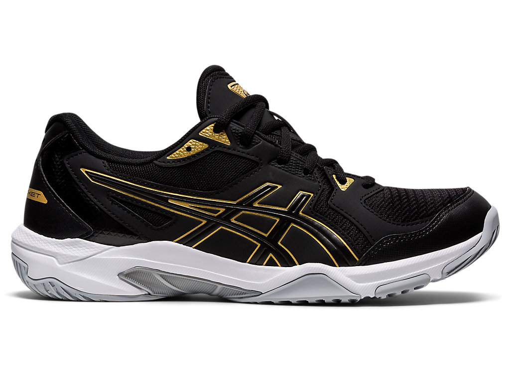 Asics Gel-Rocket 10 Halove Tenisky Panske Čierne Zlate | 0437-WFHUG