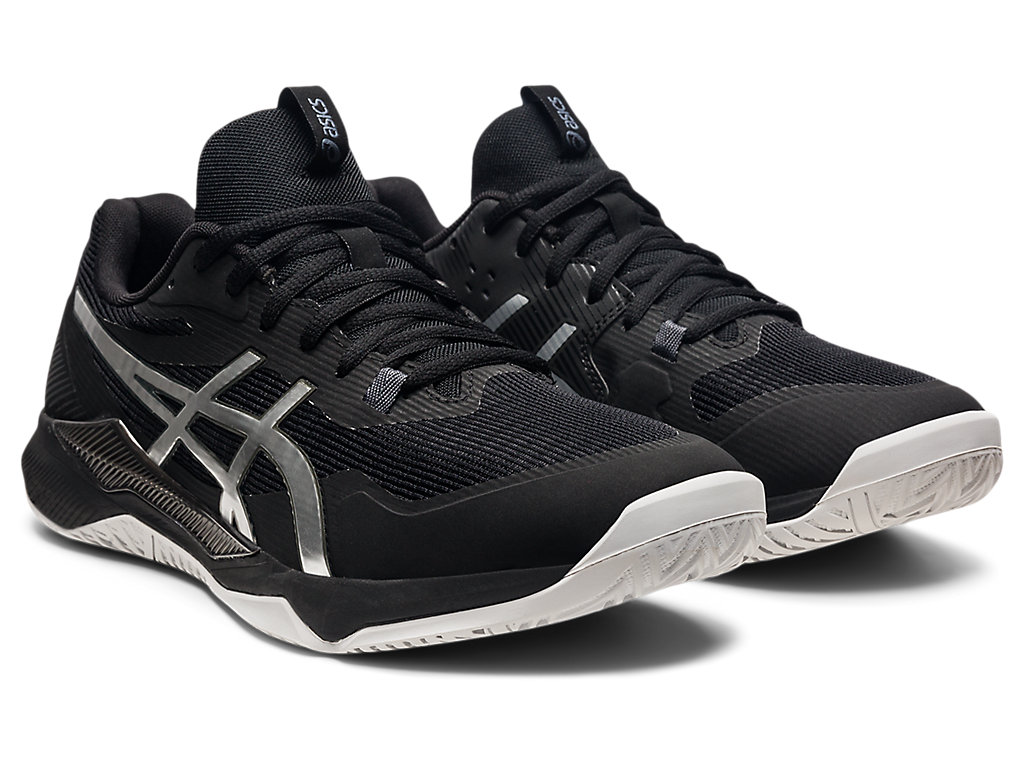 Asics Gel-Tactic Tenisky Na Volejbal Panske Čierne Strieborne | 9052-BKHWS