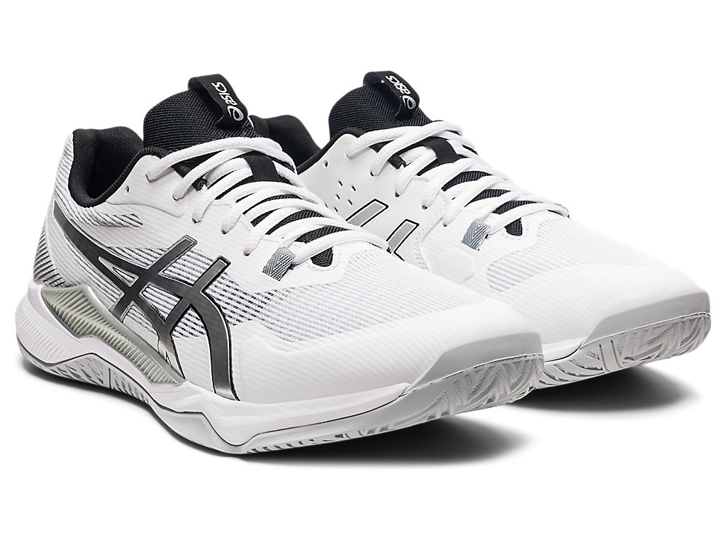 Asics Gel-Tactic Tenisky Na Volejbal Panske Biele Strieborne | 9381-RIVUZ