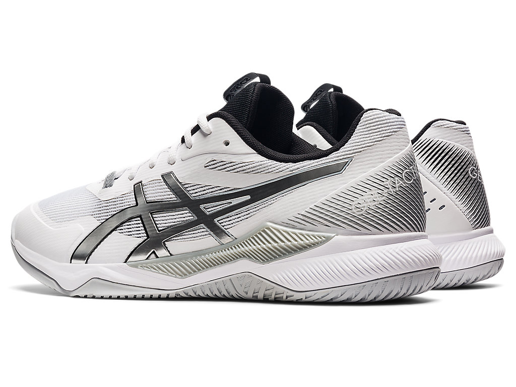 Asics Gel-Tactic Tenisky Na Volejbal Panske Biele Strieborne | 9381-RIVUZ