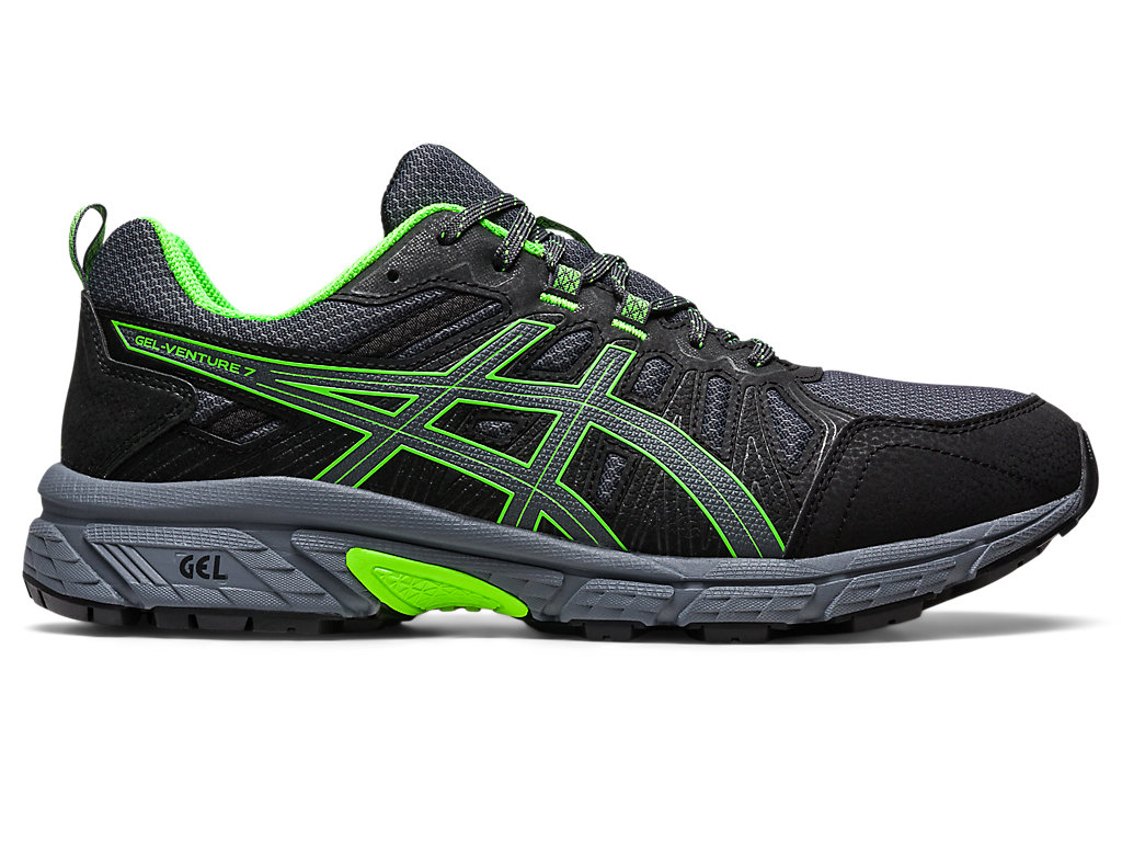 Asics Gel-Venture 7 (4E) Trailove Bezecke Tenisky Panske Tmavo Siva Zelene | 0584-ZIVQB