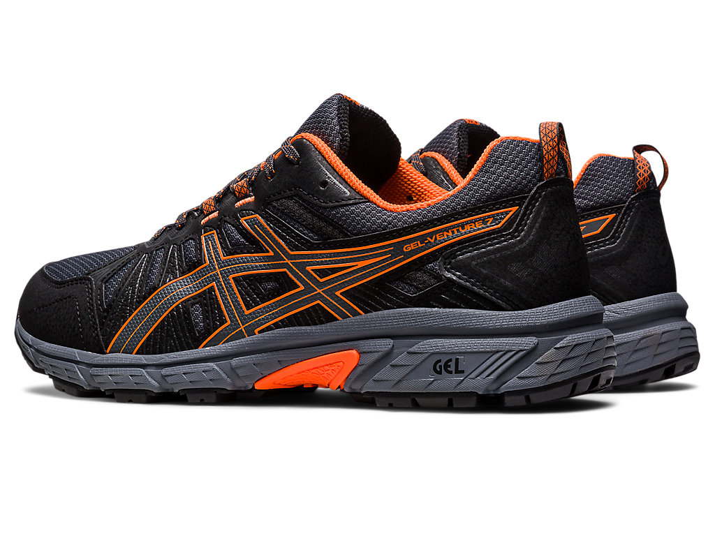 Asics Gel-Venture 7 (4E) Trailove Bezecke Tenisky Panske Tmavo Siva Oranžové | 0586-RYULO