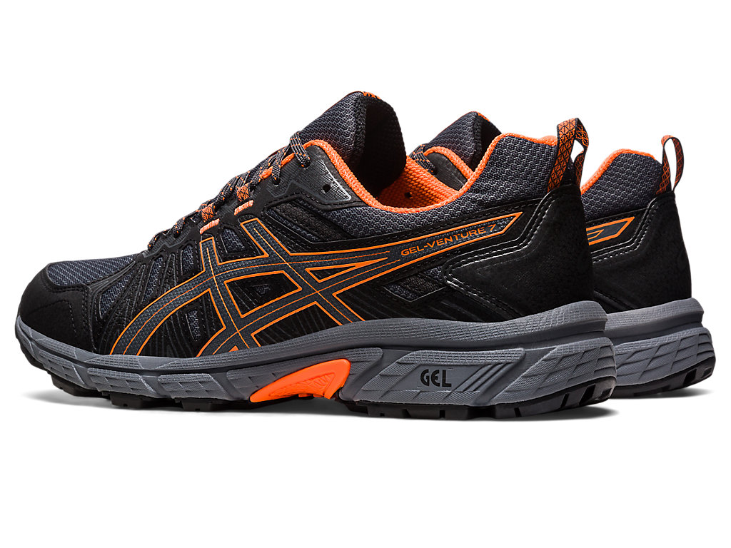 Asics Gel-Venture 7 Trailove Bezecke Tenisky Panske Tmavo Siva Oranžové | 3129-PAIBN