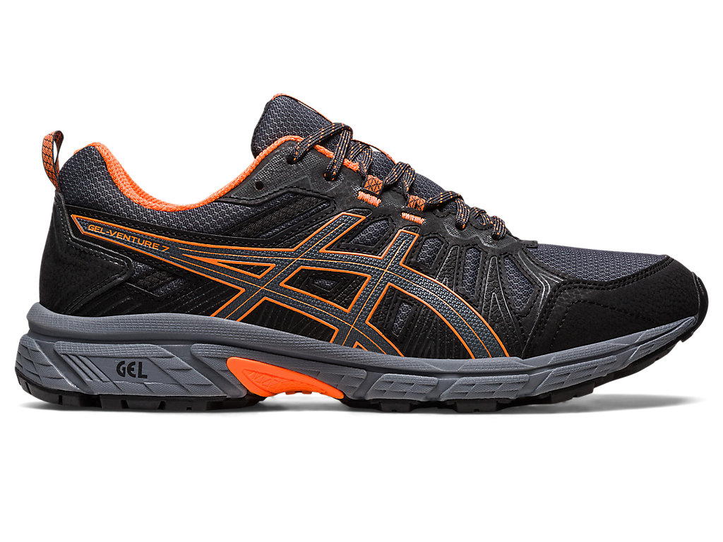 Asics Gel-Venture 7 Trailove Bezecke Tenisky Panske Tmavo Siva Oranžové | 3129-PAIBN