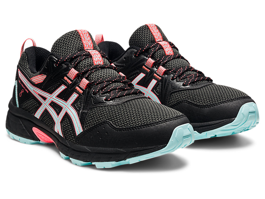 Asics Gel-Venture 8 (D) Trailove Bezecke Tenisky Damske Čierne Modre | 4876-ZHGPY