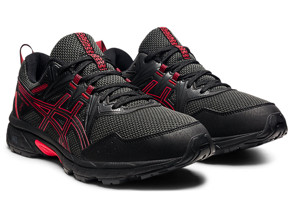 Asics Gel-Venture 8 Trailove Bezecke Tenisky Panske Čierne Červené | 3679-MIZOG