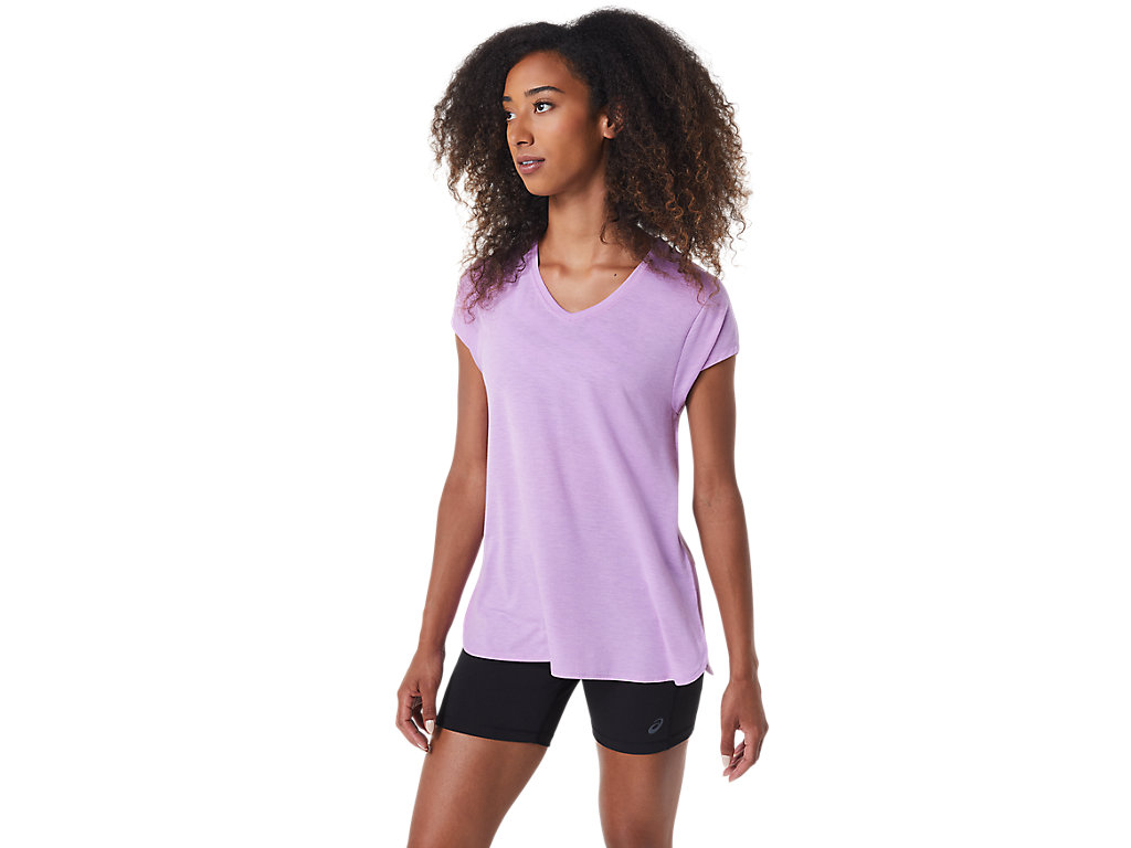 Asics Heather Vneck Tricko Damske Lavendel | 0973-QNGFZ