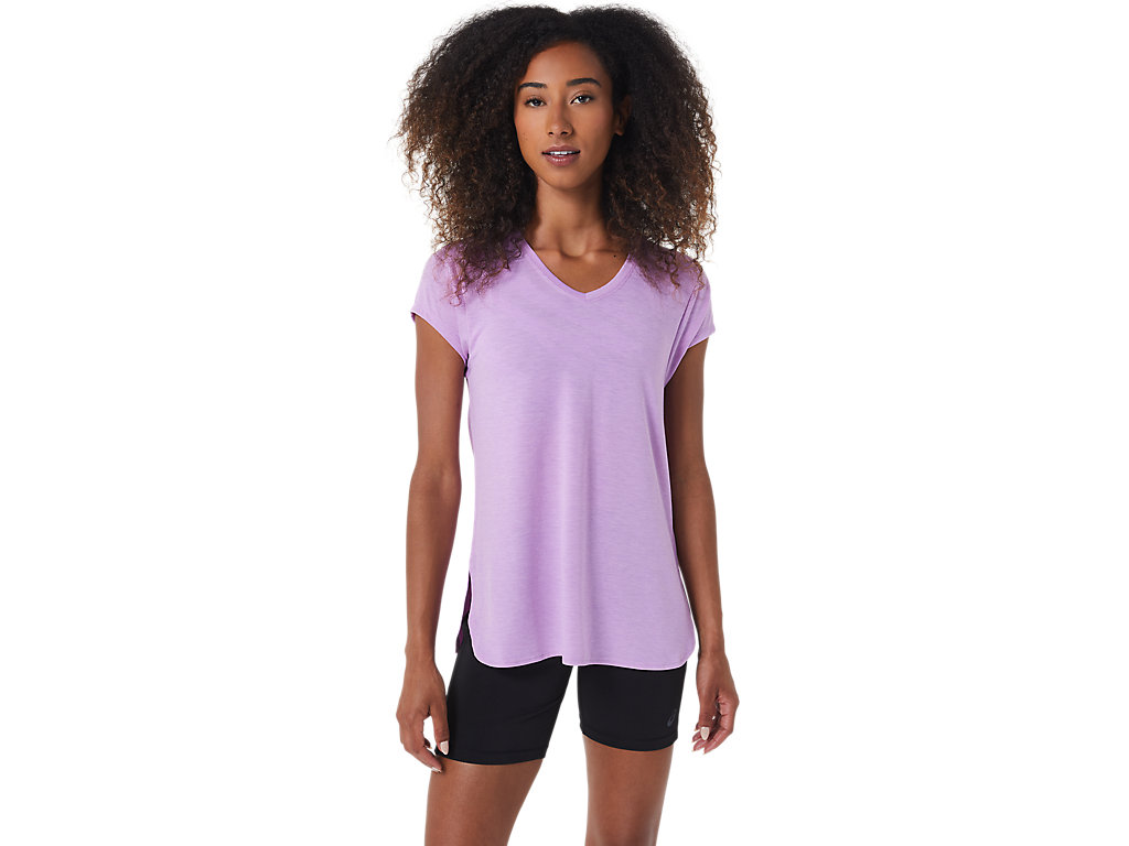 Asics Heather Vneck Tricko Damske Lavendel | 0973-QNGFZ