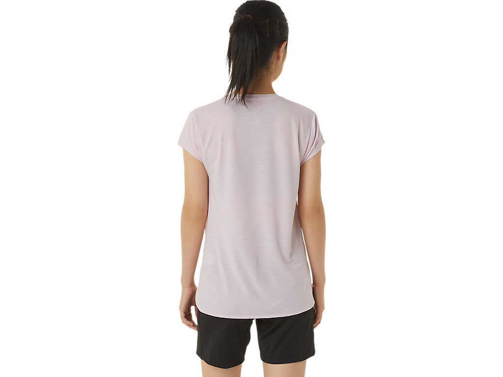 Asics Heather Vneck Tricko Damske Ruzove | 6483-BJZIC