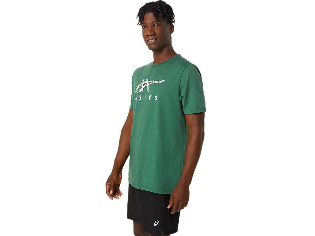 Asics Holiday Lights Logo Crew Tricko Damske Zelene | 6248-PKFEM