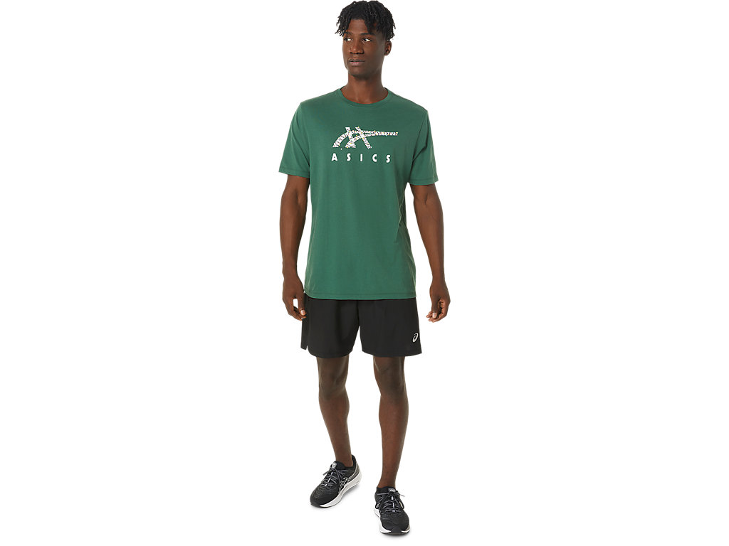 Asics Holiday Lights Logo Crew Tricko Damske Zelene | 6248-PKFEM