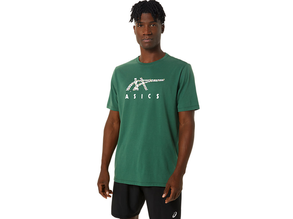 Asics Holiday Lights Logo Crew Tricko Damske Zelene | 6248-PKFEM