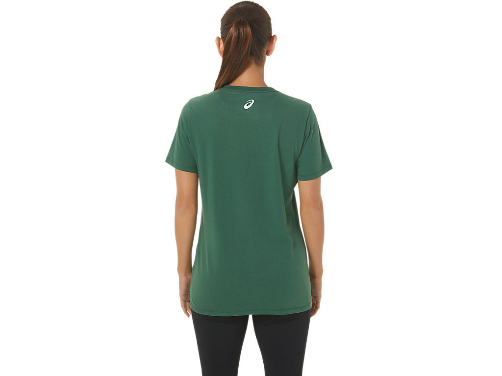 Asics Holiday Lights Logo Vneck Tricko Damske Zelene | 6718-JMEZC