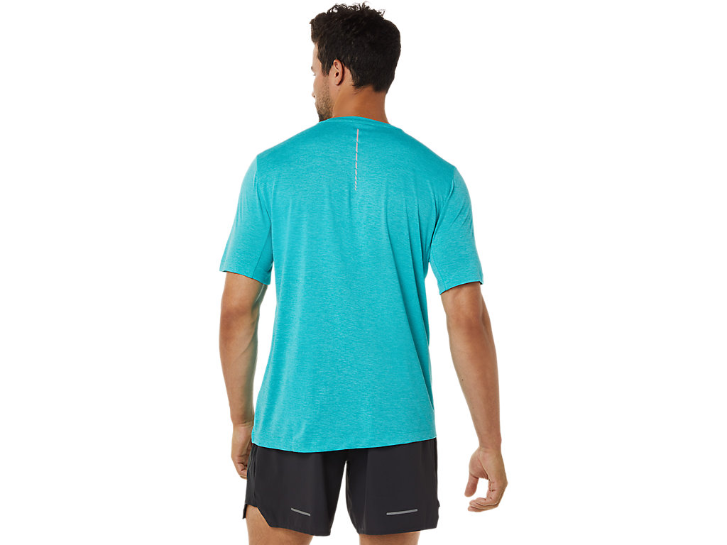 Asics Kratke Sleeve Performance Tricko Panske Modre | 3295-CHUVA