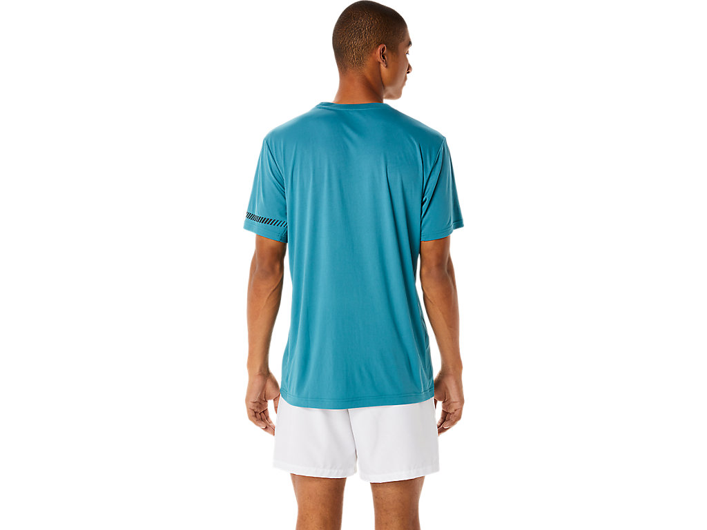 Asics Kratke Sleeve Tee Tricko Panske Tmavo Zelene | 1875-BUERF