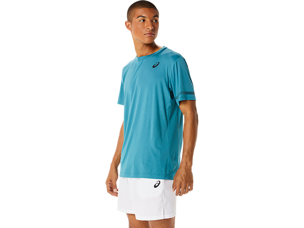 Asics Kratke Sleeve Tee Tricko Panske Tmavo Zelene | 1875-BUERF