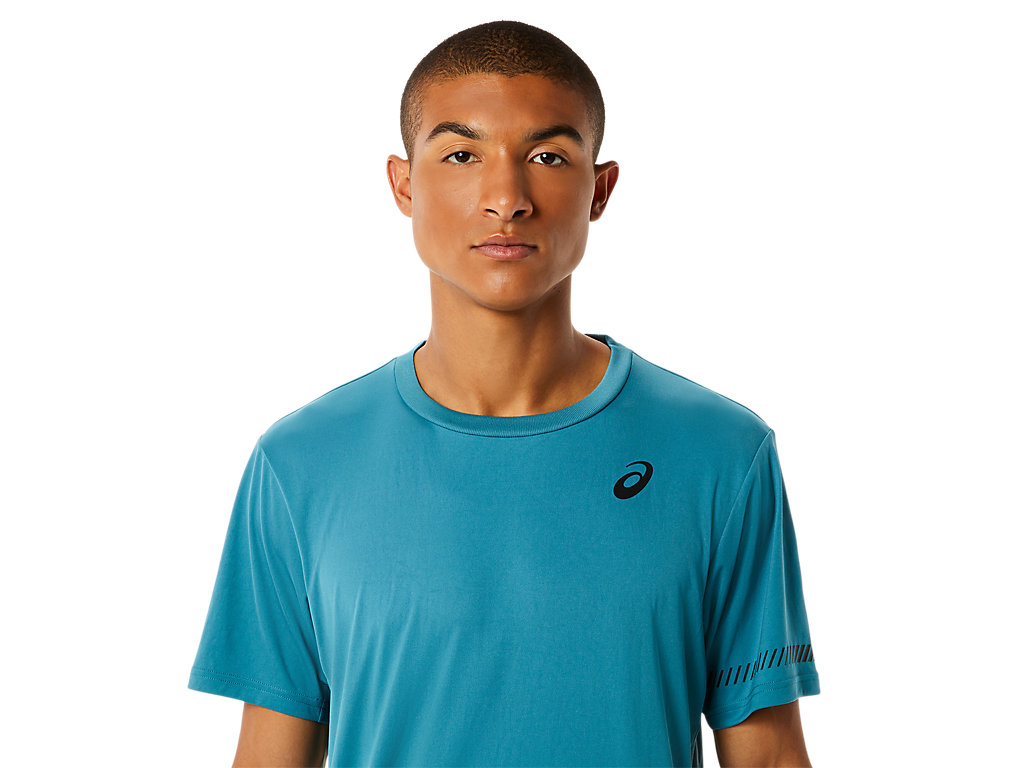 Asics Kratke Sleeve Tee Tricko Panske Tmavo Zelene | 1875-BUERF