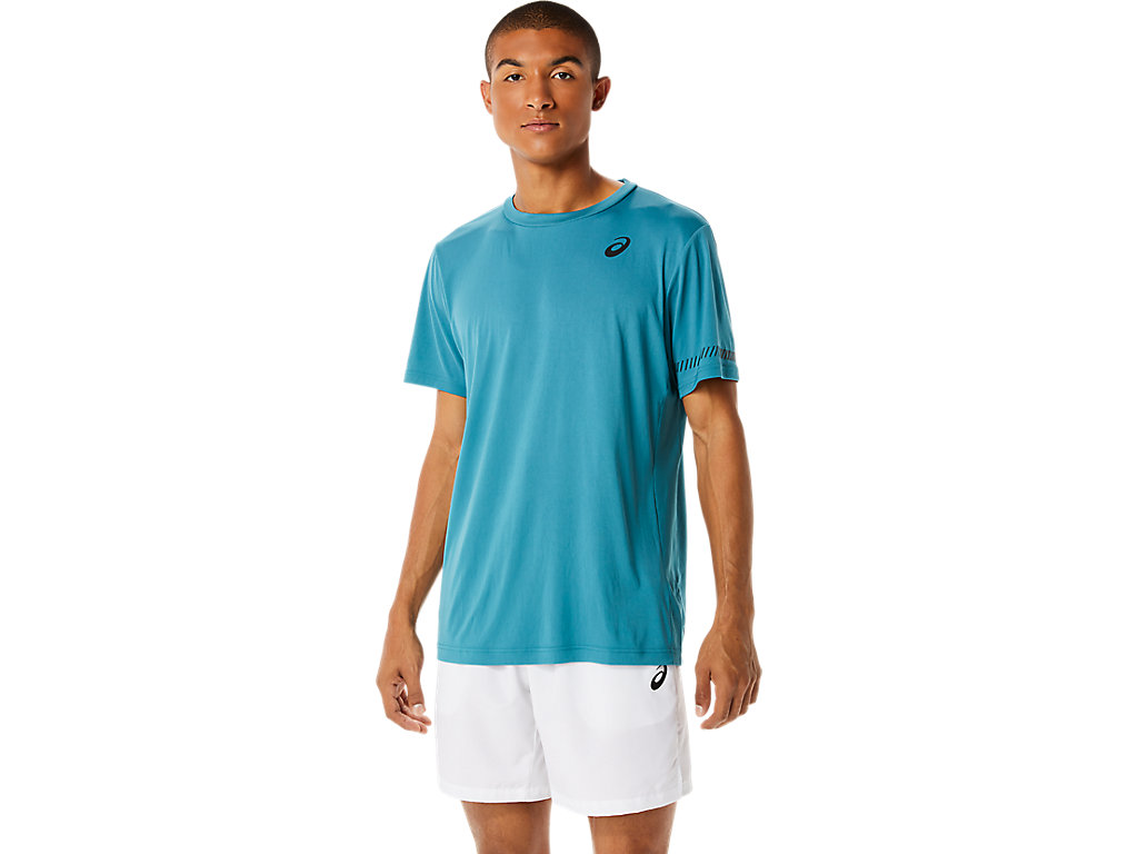 Asics Kratke Sleeve Tee Tricko Panske Tmavo Zelene | 1875-BUERF