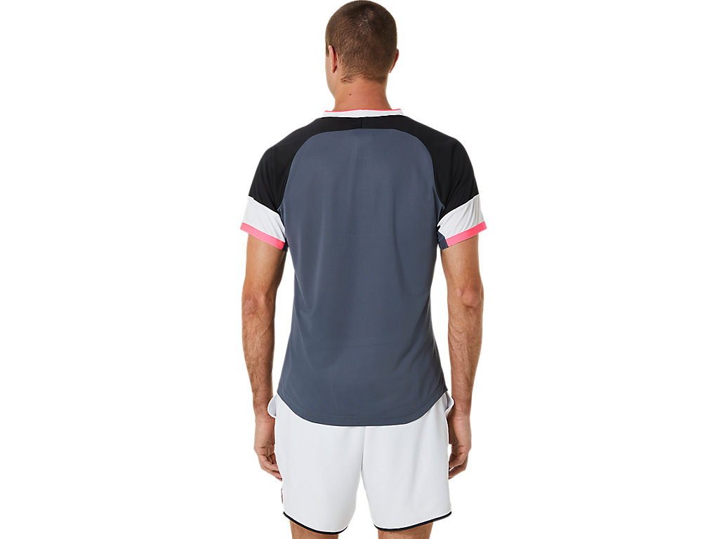 Asics Match Sleeve Tricko Panske Čierne Siva | 7582-BSQDV