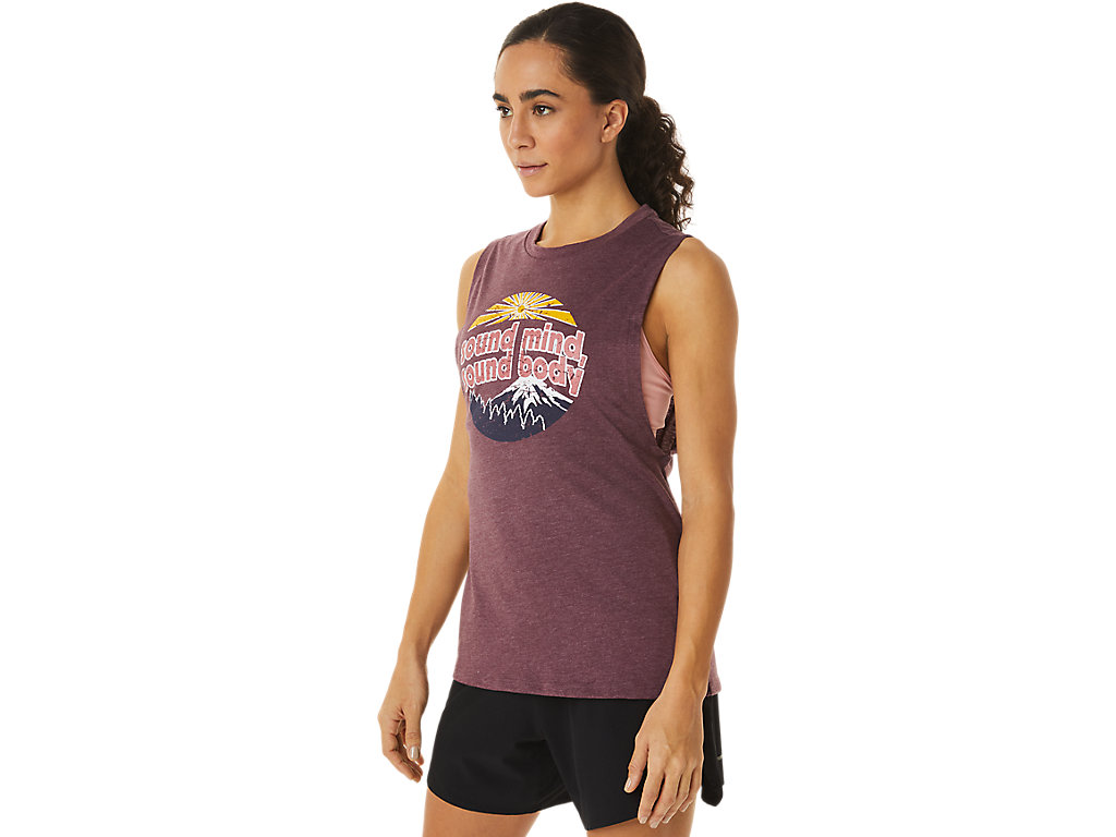 Asics Mountain Muscle Tank Tricko Damske Bordove | 1508-ZXWKD