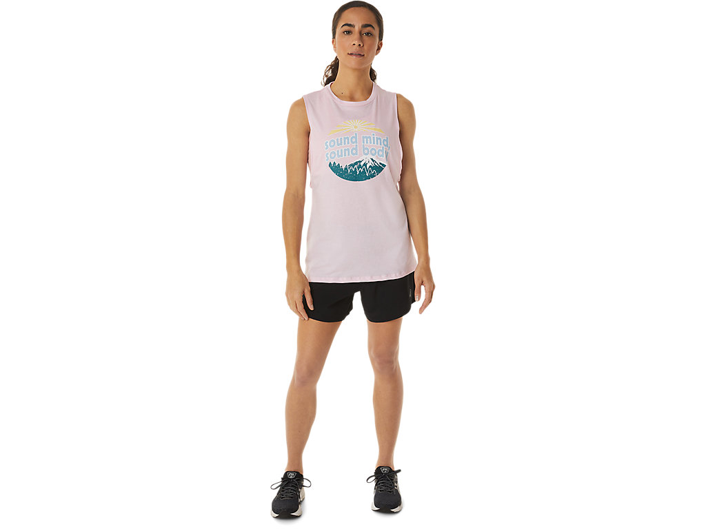 Asics Mountain Muscle Tank Tricko Damske Ruzove Svetlo Modre | 1602-EWJMG