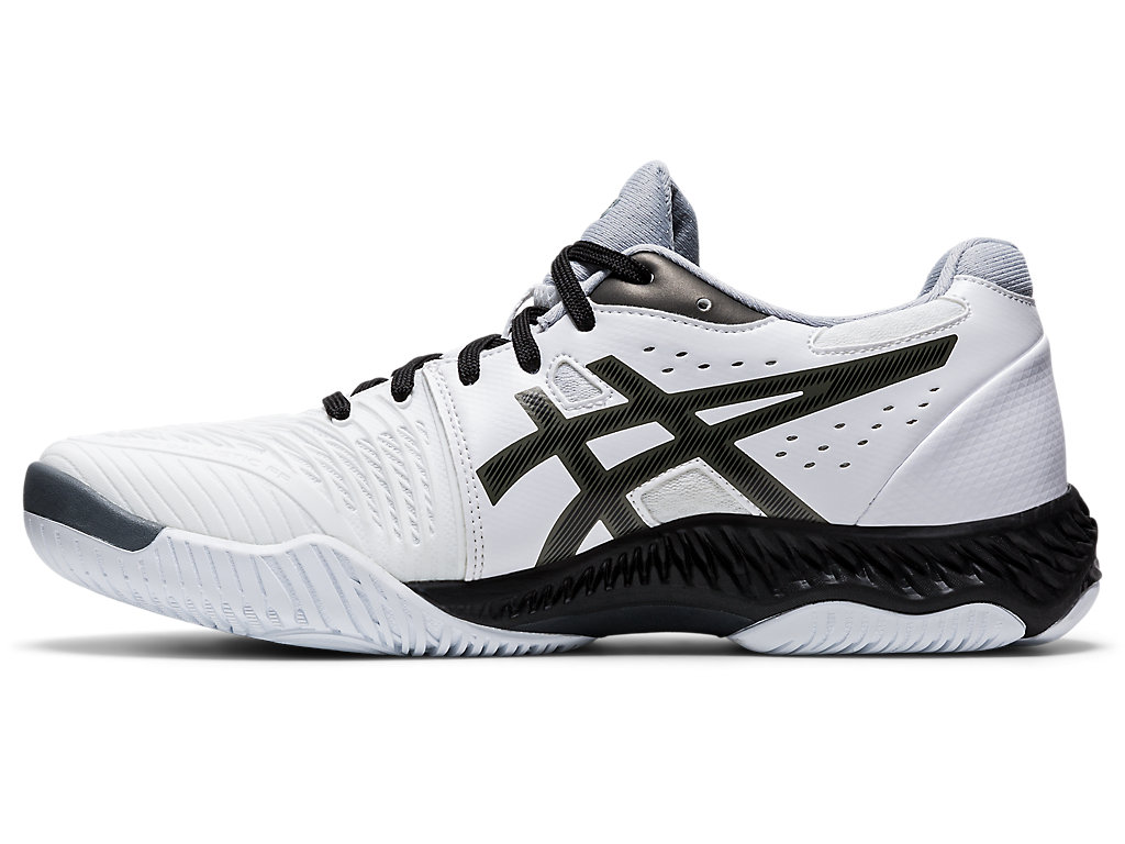 Asics Netburner Ballistic Ff 2 Halove Tenisky Panske Biele Siva | 4587-ANRMT