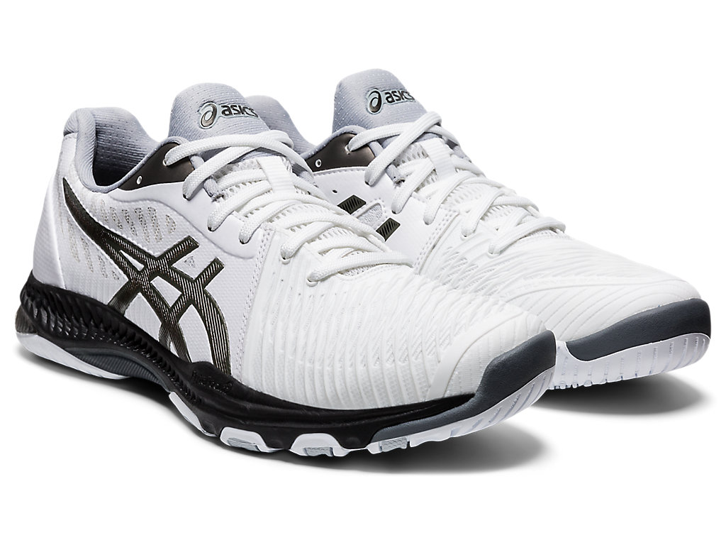 Asics Netburner Ballistic Ff 2 Halove Tenisky Panske Biele Siva | 4587-ANRMT