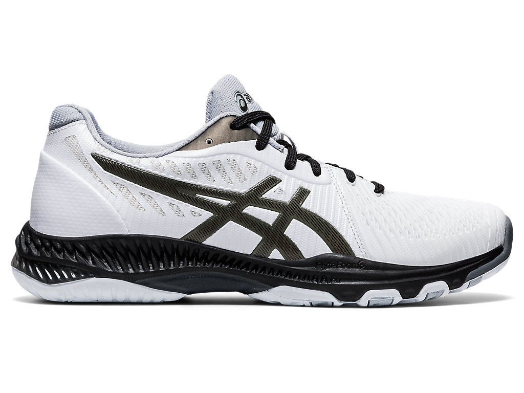 Asics Netburner Ballistic Ff 2 Halove Tenisky Panske Biele Siva | 4587-ANRMT