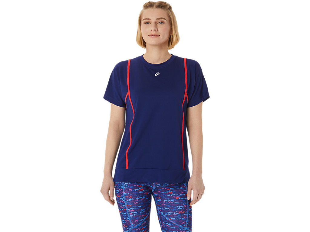 Asics New Strong 92 Sleeve Tricko Damske Modre Červené | 9743-UTQIF