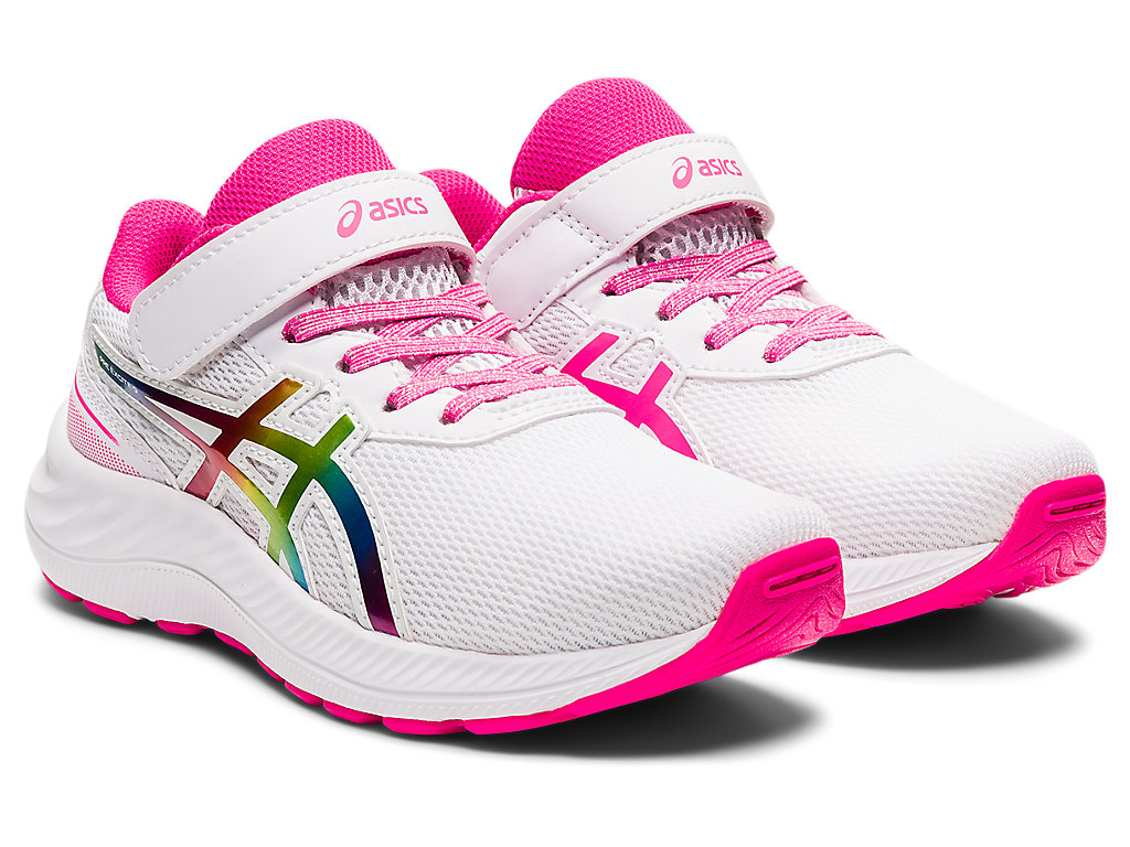 Asics Pre Excite 9 Pre-School Running Shoes Detske Biele Ruzove | 8135-JRPLC