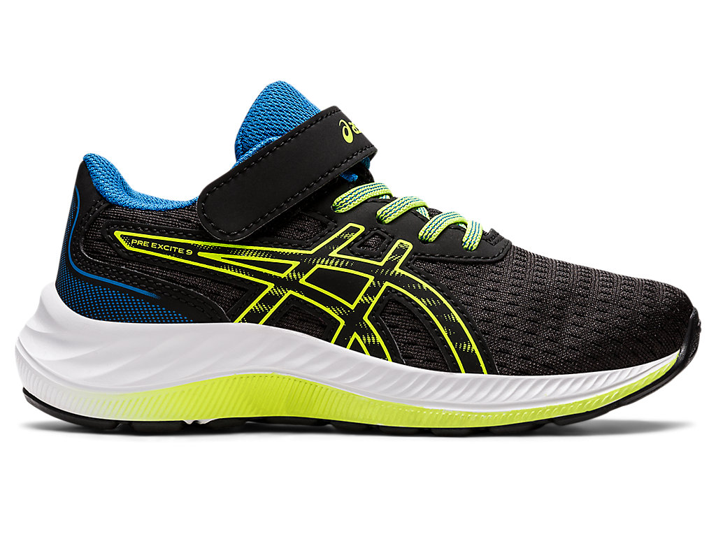 Asics Pre Excite 9 Pre-School Running Shoes Detske Čierne Zelene | 8195-LNCHP