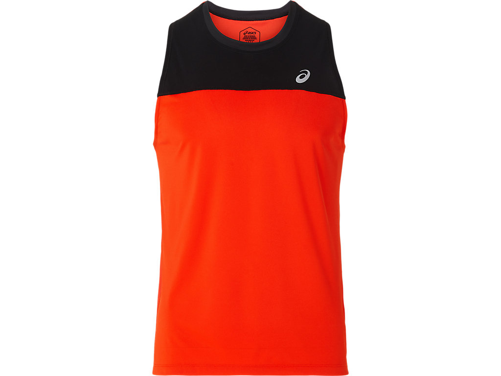 Asics Race Singlet Tricko Panske Čierne Ruzove | 2436-SVMNT