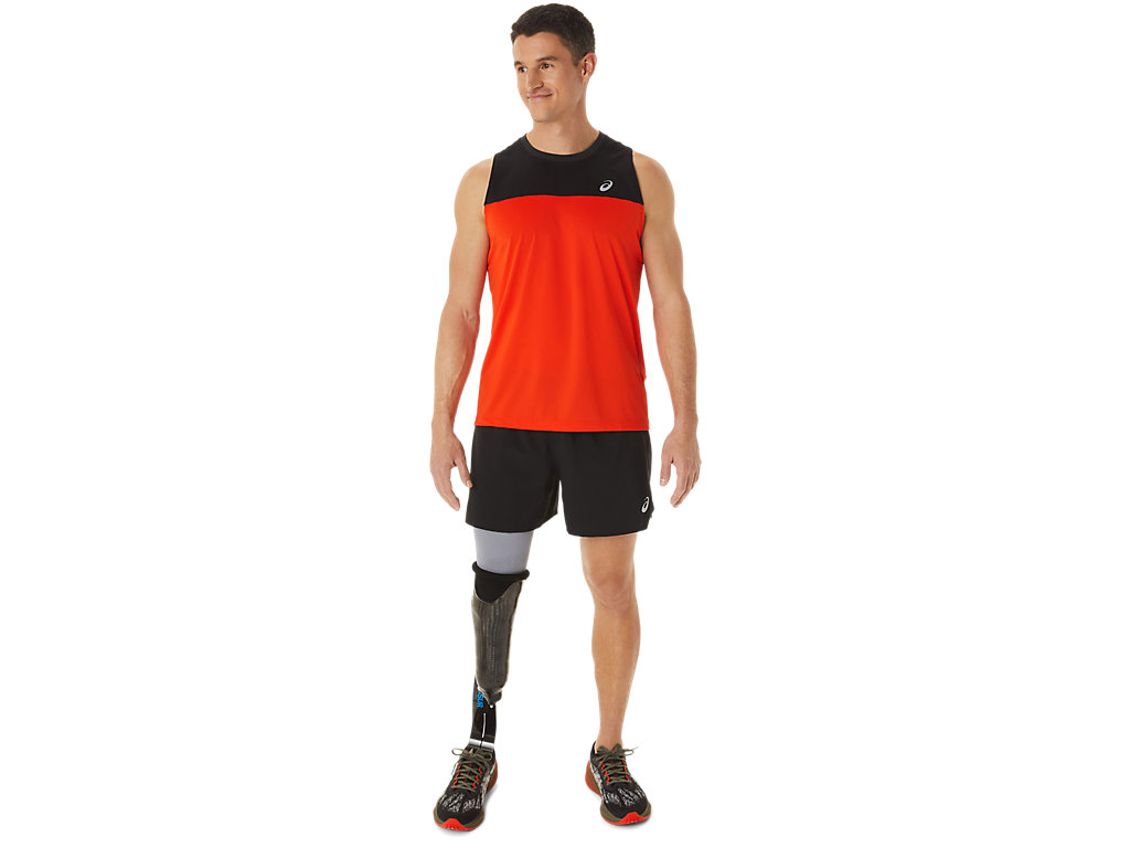 Asics Race Singlet Tricko Panske Čierne Ruzove | 2436-SVMNT