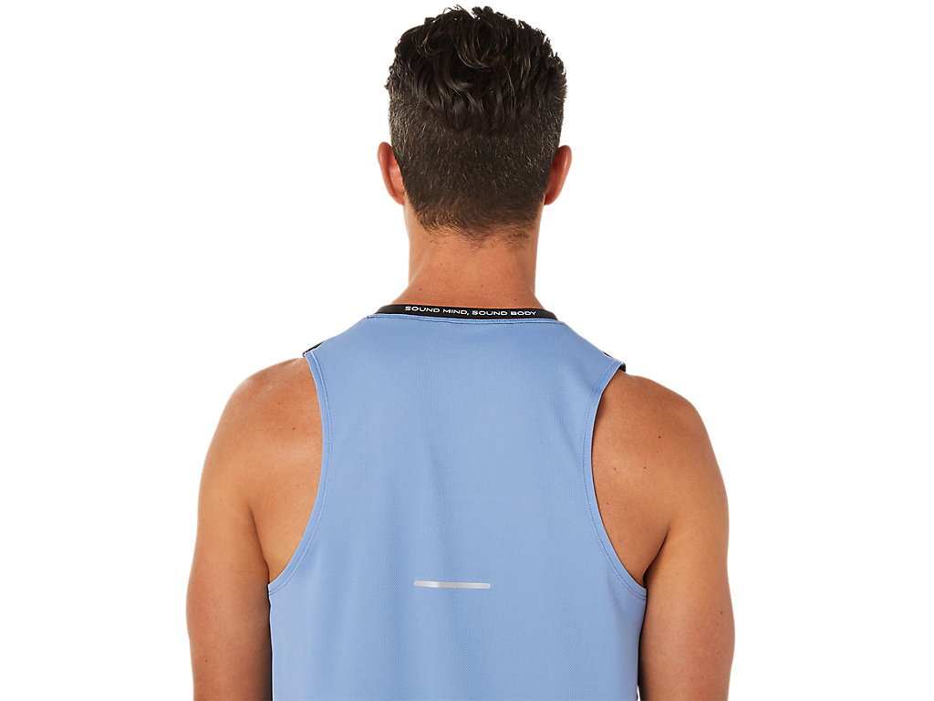 Asics Race Singlet Tricko Panske Čierne Modre | 9018-TLXAN